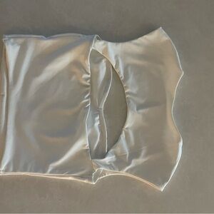 SHEIN white Cut-Out Crop Top